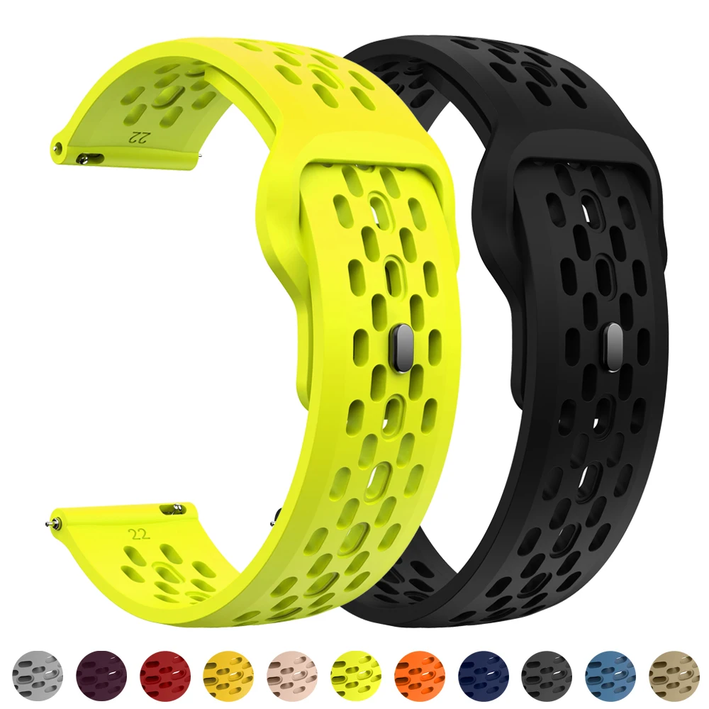 18mm 20mm 22mm Silikonarmband für Samsung Galaxy Watch 7 FE 6 5 4 5Pro 6/4Classic Band für Huawei GT5 Pro 46mm GT4/3Pro Armband