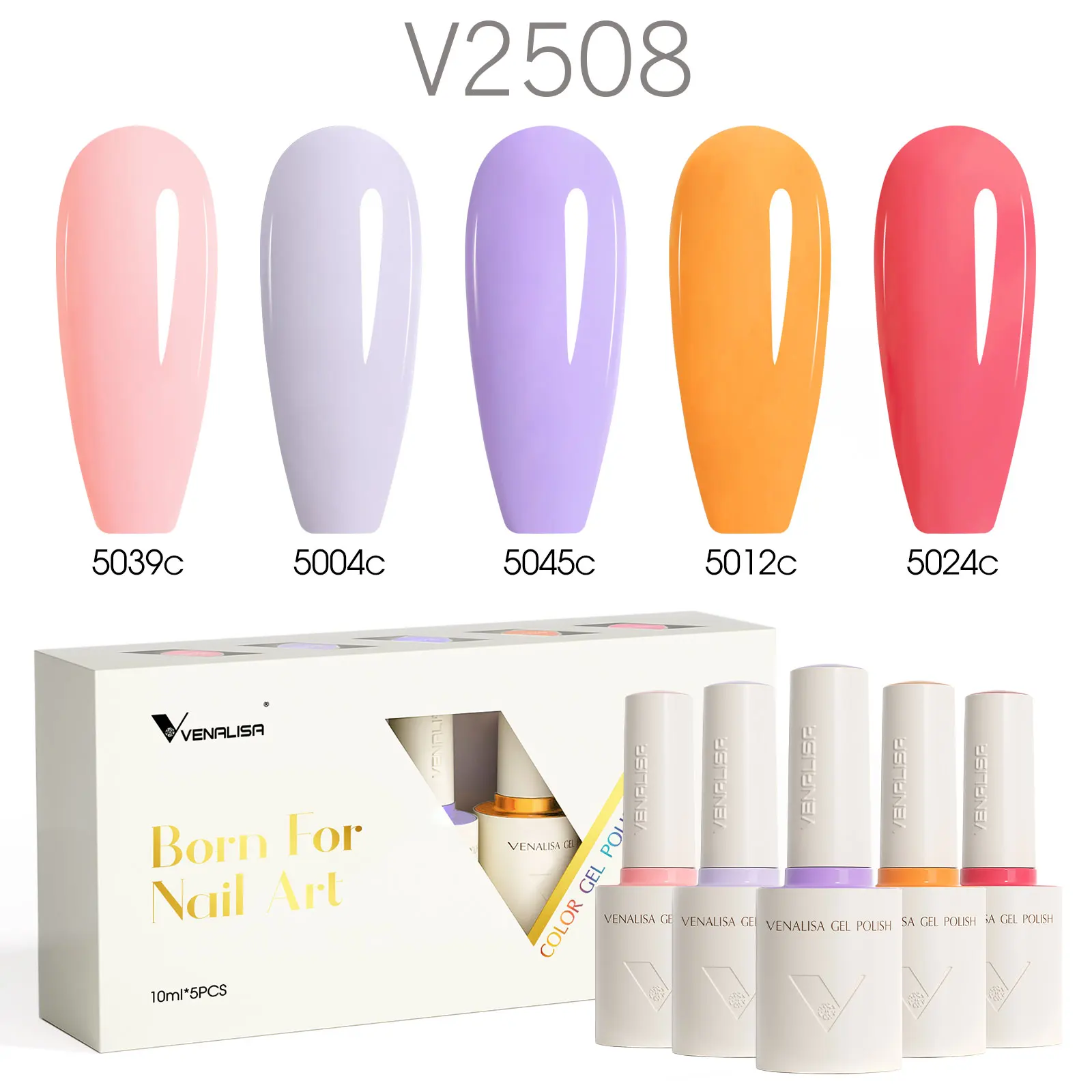 2/3/5pcs/lot Venalisa Color Gel Set Hema/TPO Free Long Wear Diamond Top Coat Soak Off UV LED Nail Gel Polish 10ml