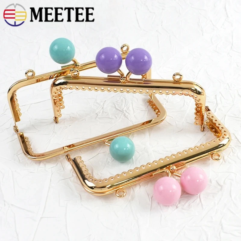 1/2/5/10Pcs 12.5cm Square Metal Bags Handle Candy Bead Purse Frame Handmade Wallet Clourse Sewing Bracket DIY Bag Accessories