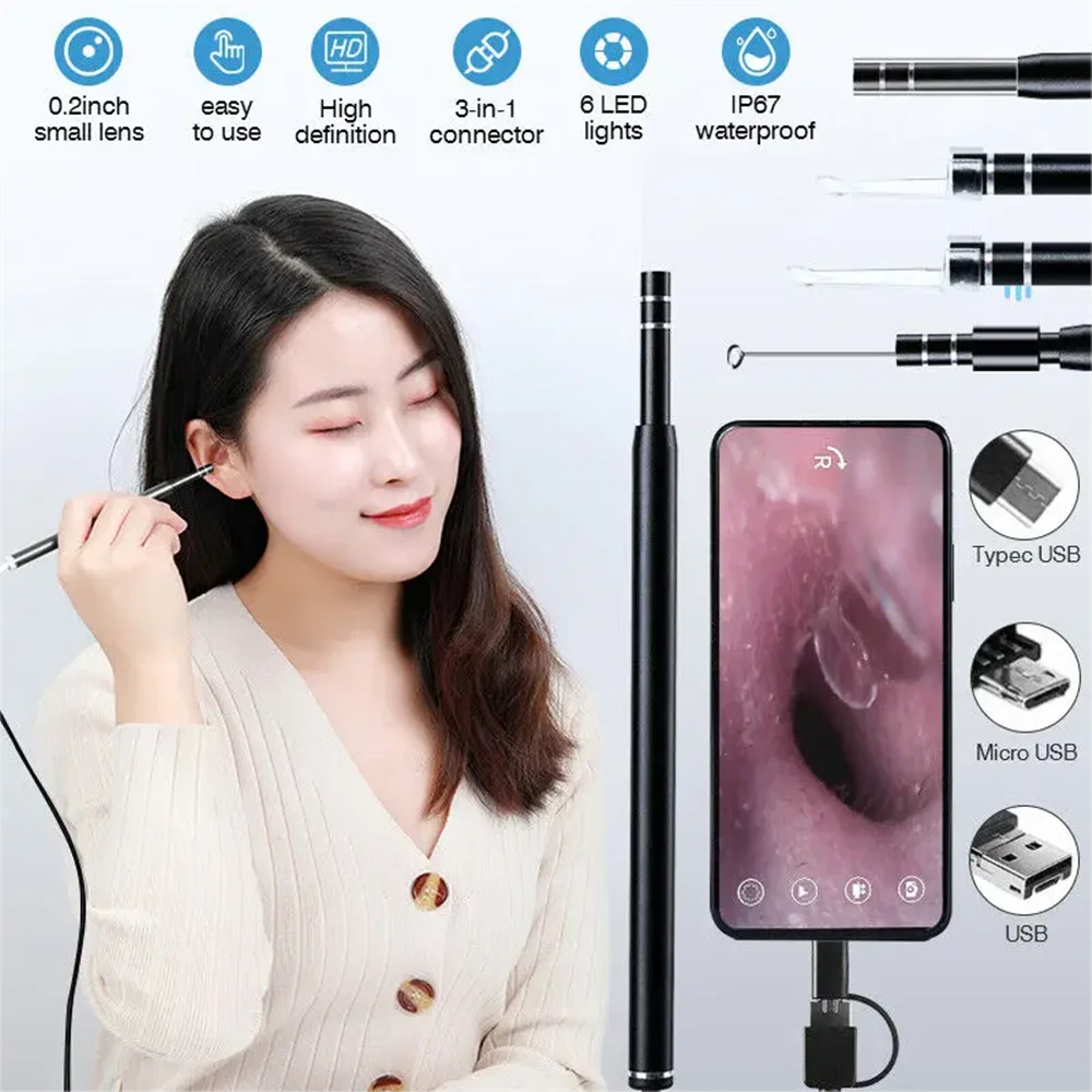 Self-service Ear Cleaning Endoscope Set Wireless Intelligent ear cleaner Earwax Remover HD Camera Ear Cleaner for the elderly