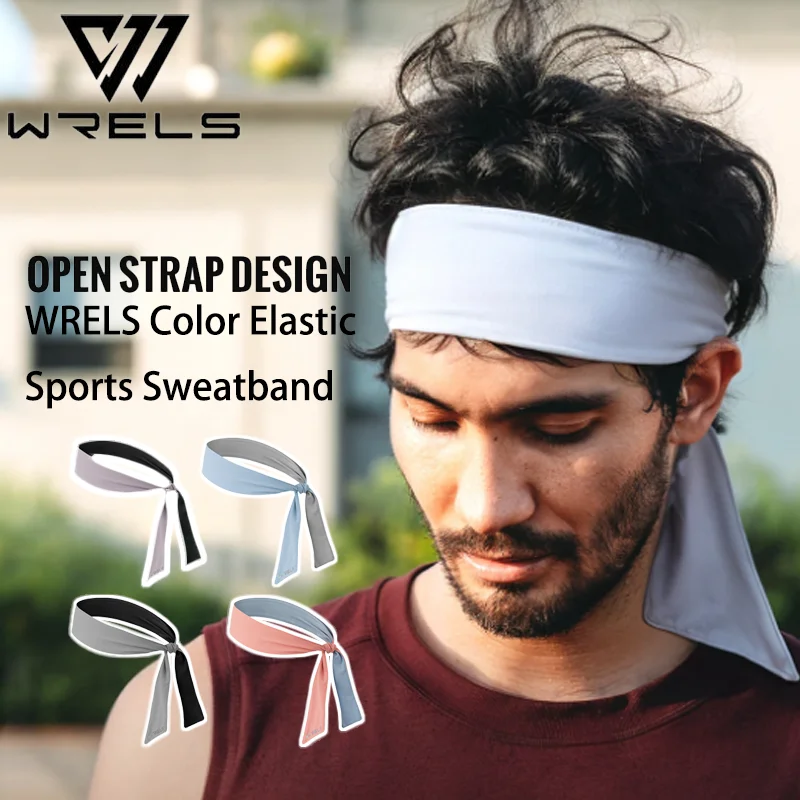 WRELS Color Elastic Sports Sweatband Quick Dry Sweatbands Moisture Wicking Non-Slip Headband Women Men Outdoor Sport Hair Band