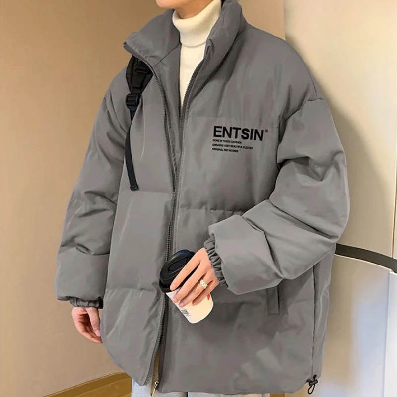 

2025 New Winter Men's Thickened Cotton Padded Jacket Ins Style Hong Kong Fashionable American Style Student Coat