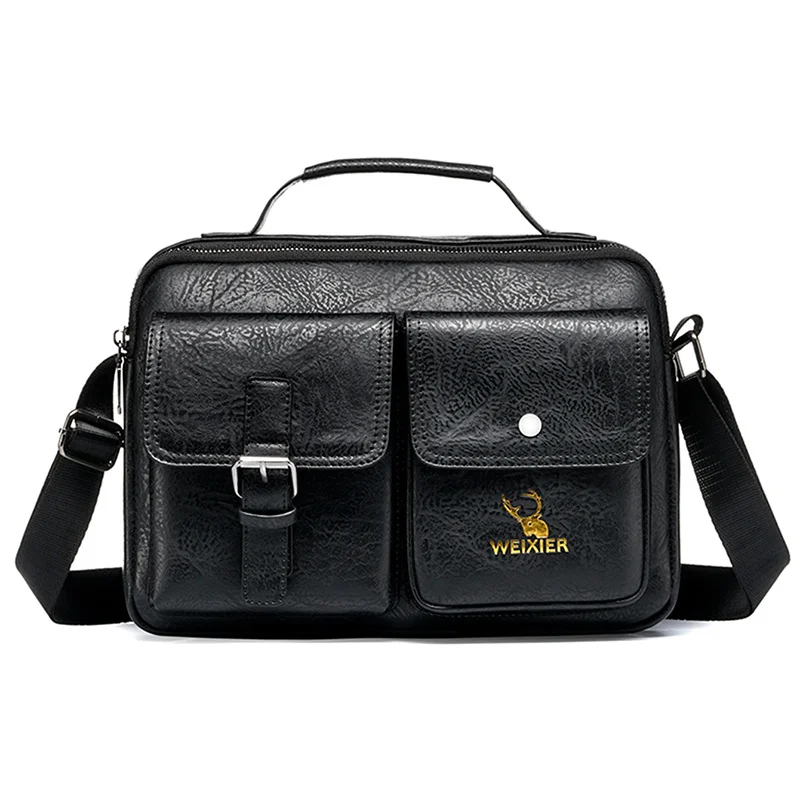 Ramię męskie jedna torba crossbody torebka teczki biznesowe Casual Laptop Retro biuro męskie Tote Top Handle Messenger