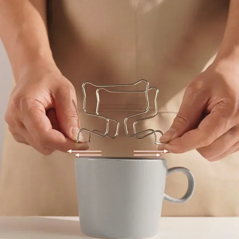 

Креативный модный многоразовый держатель из нержавеющей стали для японского стиля, одноразовые мешки для капель с ушками, кофейная чашка, капельница, корзины, фильтр