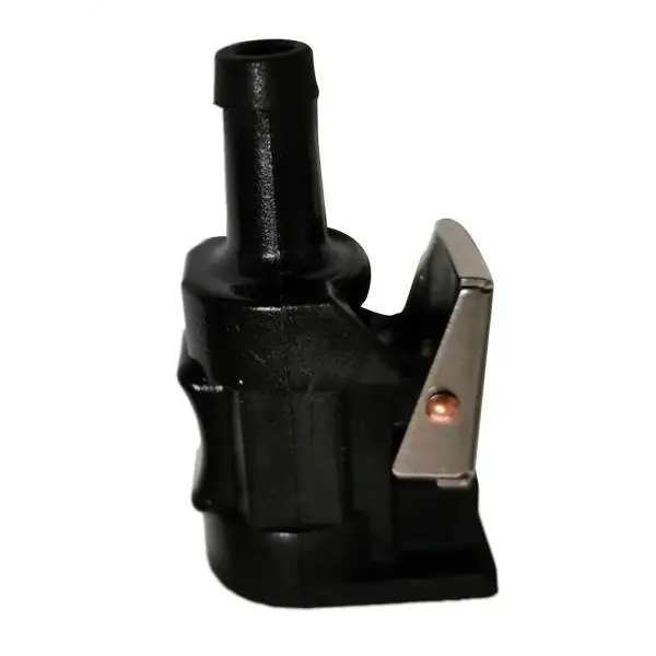 2x 5/16 Inch 8mm Fuel Line Hose Adapter Fitting Pipe Connector for Yamaha Fuel Tank Connection (Black)
