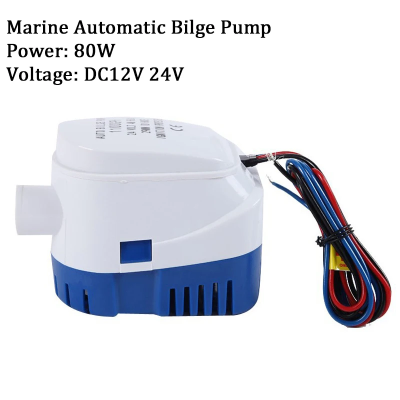 

Автоматический погружной трюмный насос для лодки, 12 В, 24 В постоянного тока, электрический морской водяной насос, маленький автоматический 1100 галлонов в час с переключателем, погружной насос