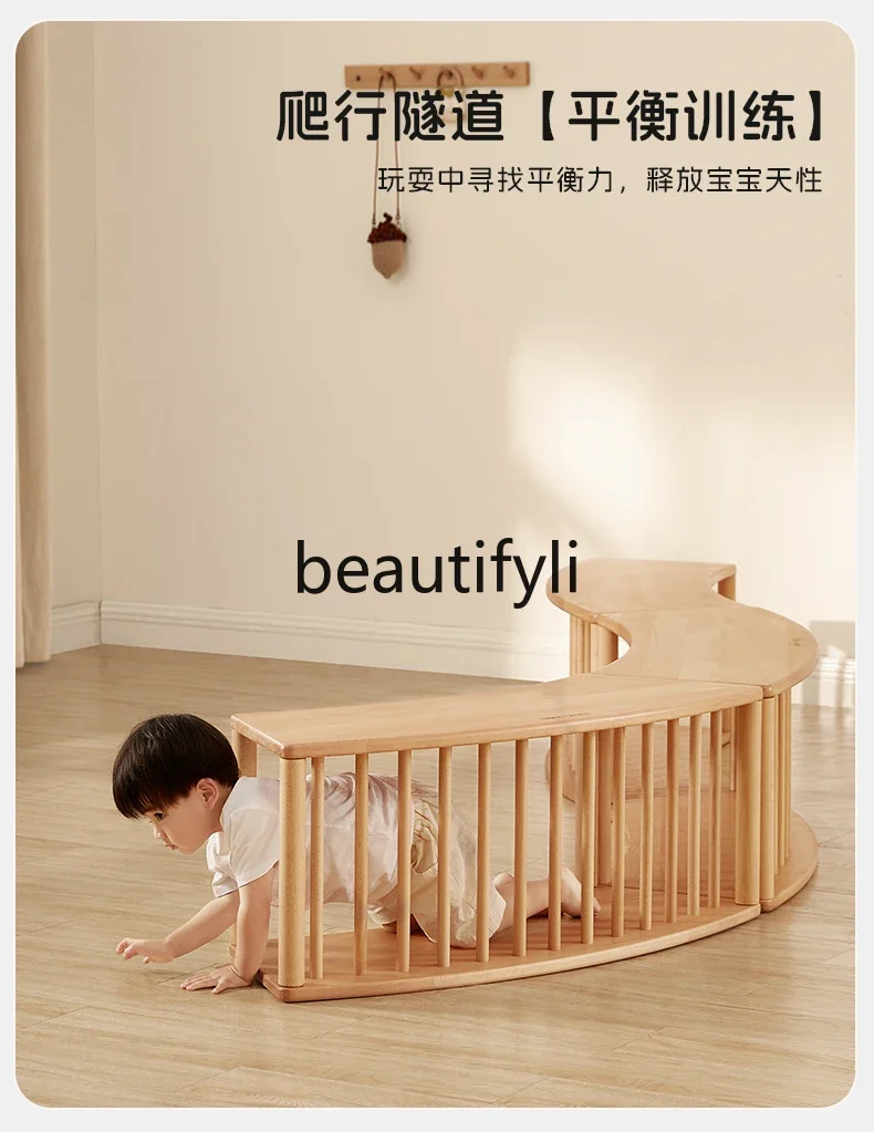 

Children's enclosure cabinet Solid wood toy storage rack Bookcase Baby climbing frame Multifunctional and changeable