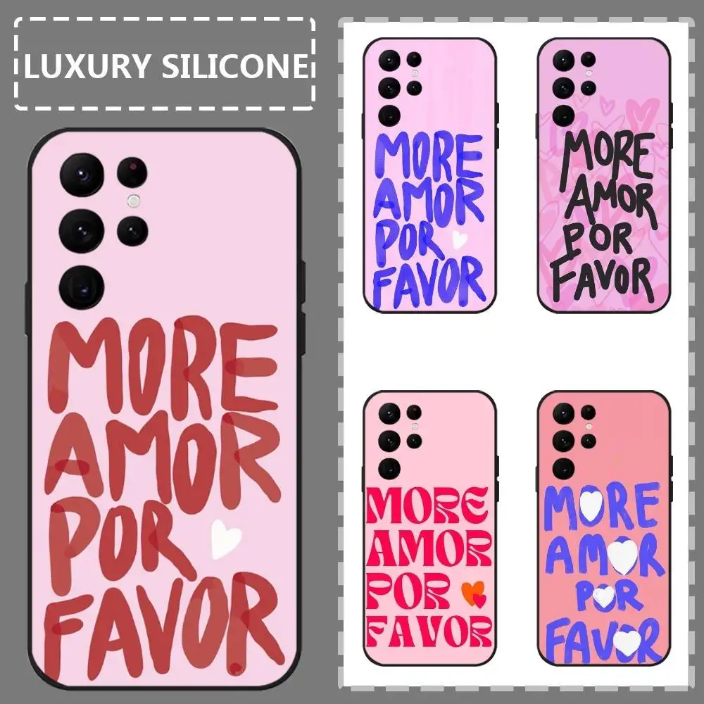 

1PC Please Show More Love Phone Case For Samsung Galaxy S25 S24 S22 S23 Ultra S21 S20 Plus 5G Frosted Non-Slip Full Soft Case