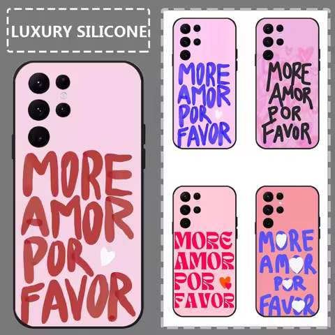 1PC Please Show More Love Phone Case For Samsung Galaxy S25 S24 S22 S23 Ultra S21 S20 Plus 5G Frosted Non-Slip Full Soft Case