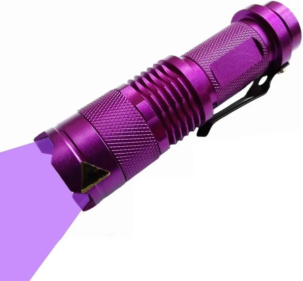 

395nm UV Blacklight Flashlight, 3-Mode High Power LED, Pet Urine & Stain Detector, Long Range