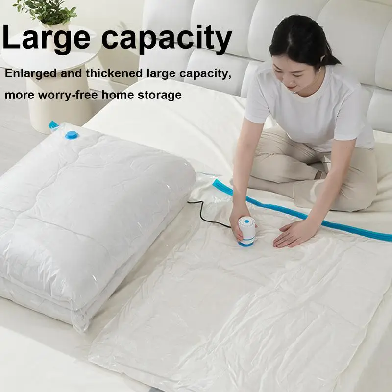 Storage Bags Vacuum Sealed Comforter Storage Bags Compression Sealed Bags With Hand Pump Storage Bags For Clothes Comforters