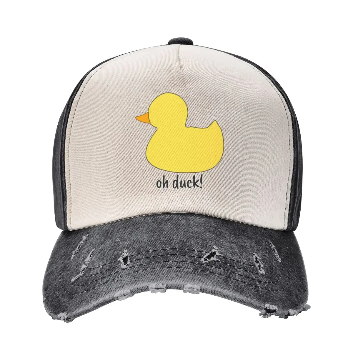 Oh Duck Yellow Rubber Ducky Baseball Cap Sports Cap Wild Ball Hat Hood Woman Hats Men's