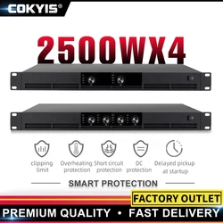 4 Channel 1U G Series Professional Digital Power Amplifier 2500W Performance Conference Audio Power Amplifier COKYIS 2*2500W