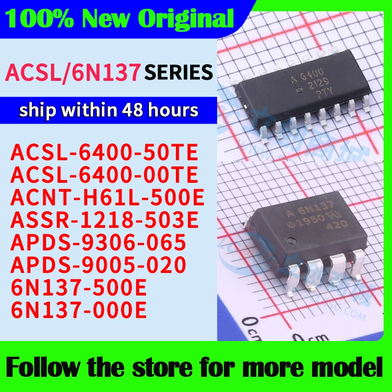 

6N137-500E 6N137-000E ACSL-6400-50TE ACSL-6400-00TE ACNT-H61L-500E ASSR-1218-503E APDS-9306-065 APDS-9005-020 В наличии