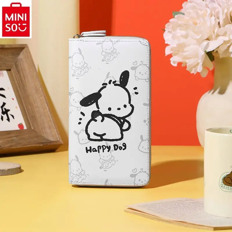 MINISO Winnie Bear Pacha Dog Card Bag Women\'s Large Capacity Card slot Anti demagnetization Bank Card Document Storage Wallet