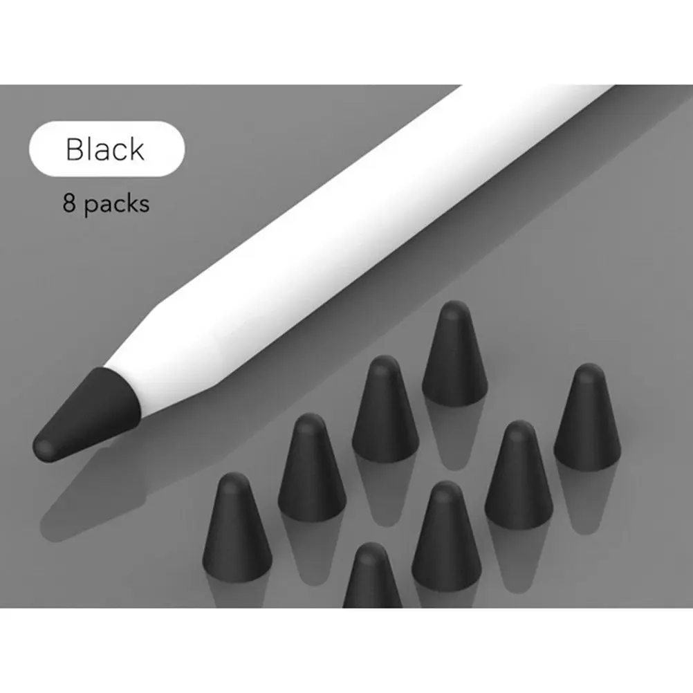 8Pcs Silicone Stylus Protective Cover Nib Tip Cap for Pencil 1 2 High Friction Low Noise Dust Free Precision Touch Screen
