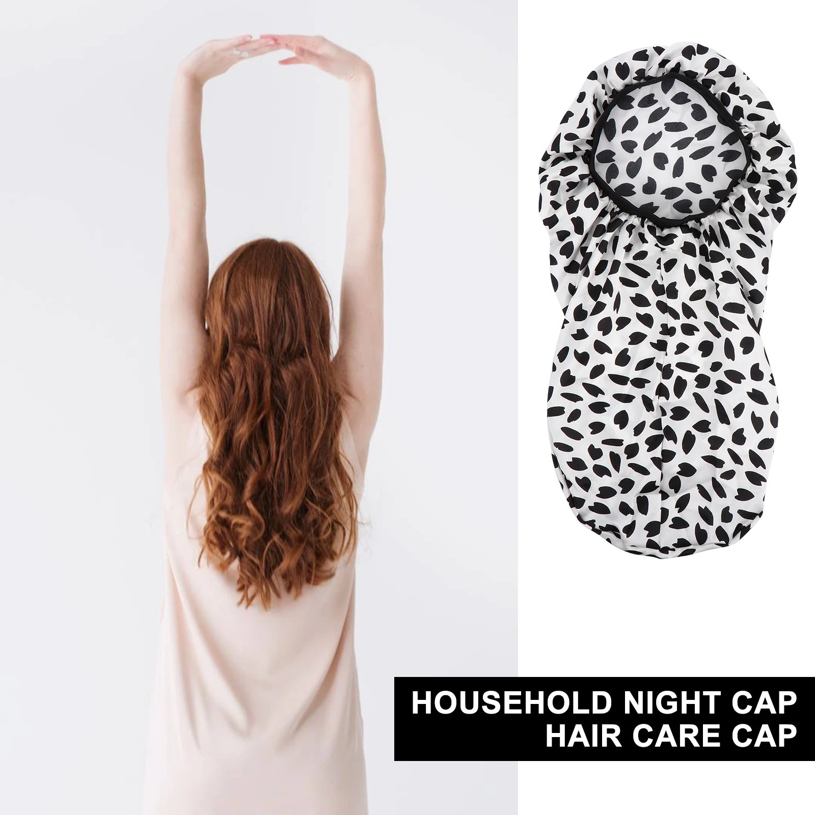

Long Satin High Elasticity Sleep Caps For Women Hair Protection Hats Wide Brimmed Elastic Bonnets Durable Easy