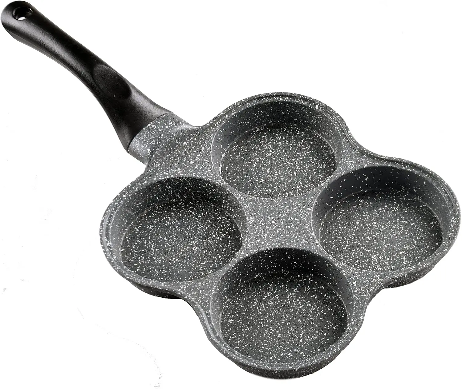 Nonstick Egg Frying Pan 4-Cup Omelet Maker for Breakfast, Swedish Pancake, Crepe, Plett, Gas & Other Stoves, Easy Clean