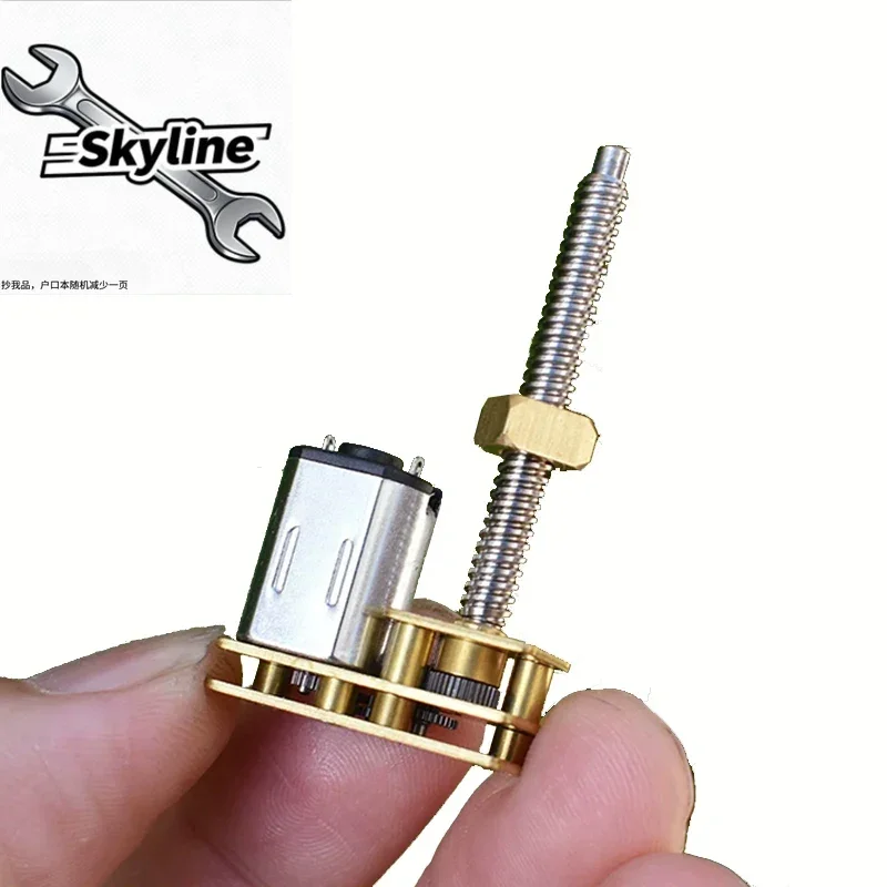 Mini N20 Full Metal Linear Screw Slider Gear Motor for DIY 3D Printer Lifting Platform Robotic Arm DC 3V-6V Long Screw Shaft
