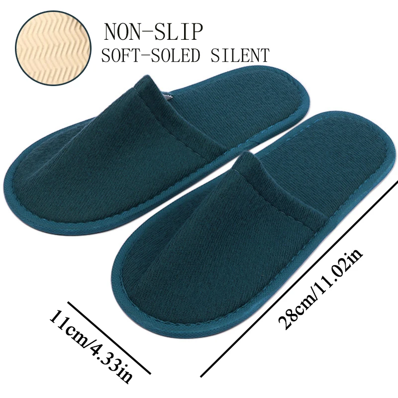 1 Pair Unisex Disposable Slippers Woman Shoes Non-slip Simple Home Guest Indoor Slipper Portable Folding Hotel Travel Slippers