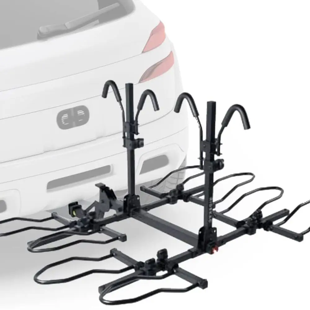 

Heavy-Duty 4-Bike Carrier with 2 Anti-Wobble Hitch and Quick Release for Cars, SUVs, Hatchbacks