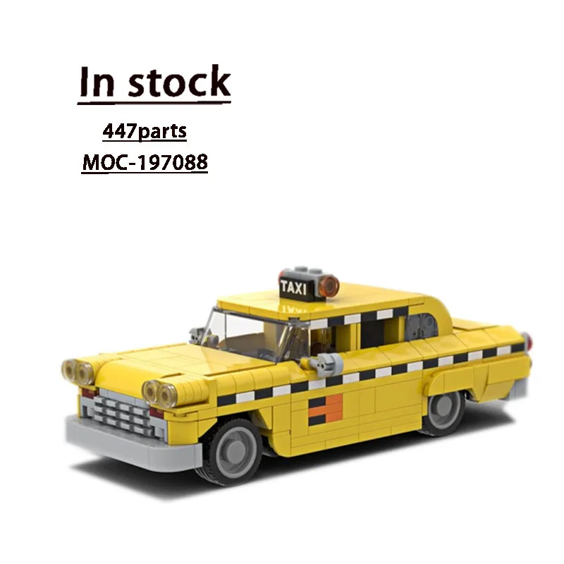 

MOC-197088 New Classic City Taxi Building Blocks Model 447 PartsMOC Creative Boys Kids Birthday Building Blocks Toy Gifts