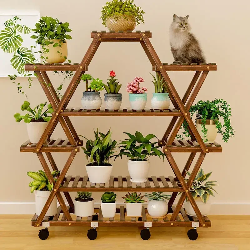 Balcony flower stand shelf indoor succulent climbing vine flower stand plant pot stand modern living room floor-to-ceiling
