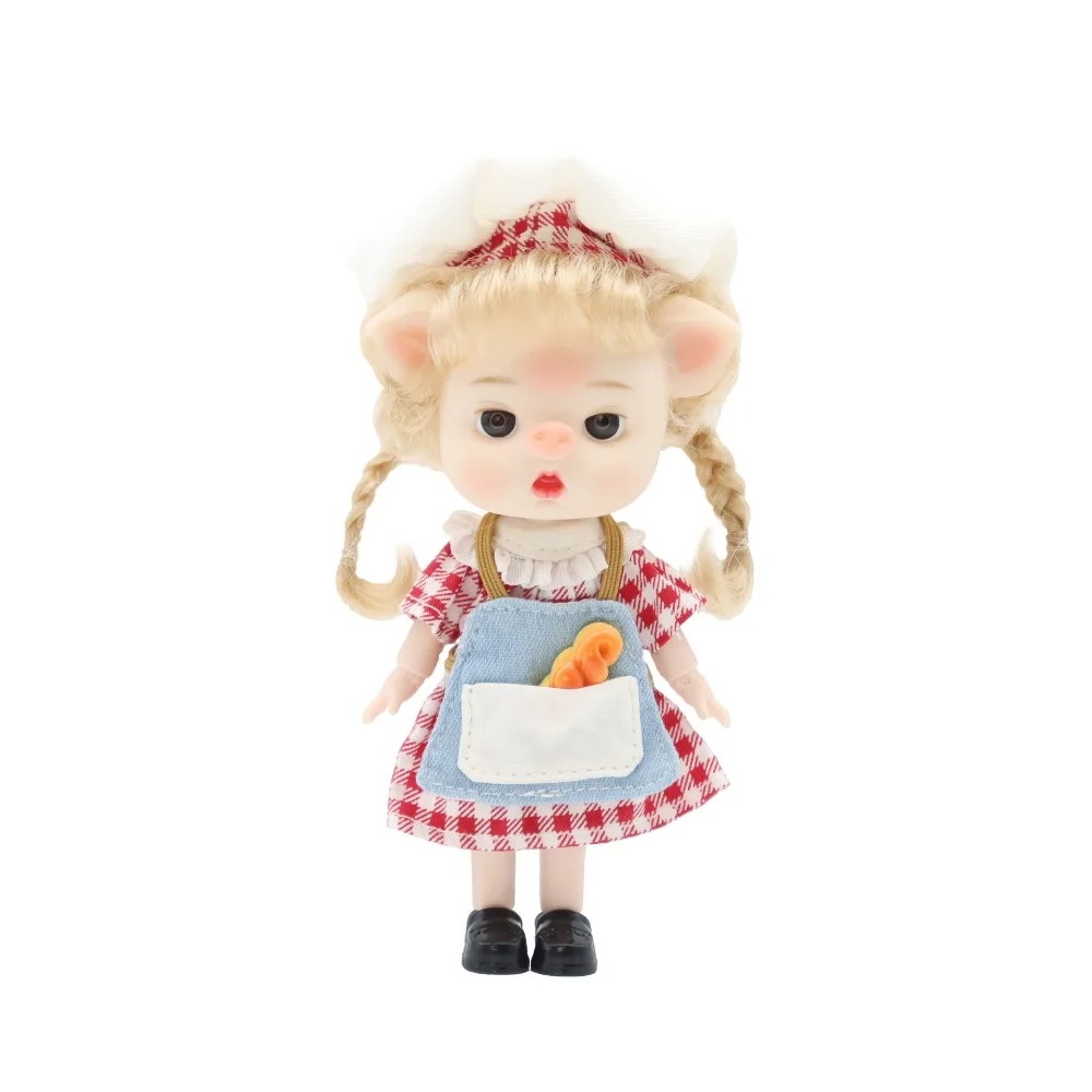 

Кукла BJD с шарнирным телом, с большим носом и большими глазами, в образе баристы/пекаря, милая, подвижная, в стиле аниме