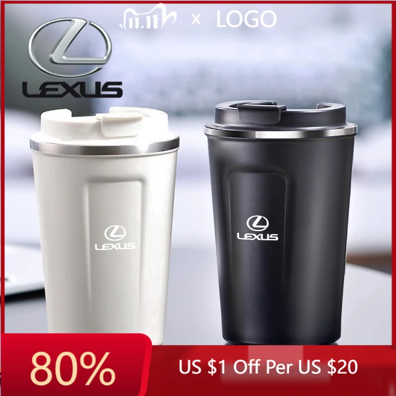 

2026 Hot Interior Stickers 380ML Car Coffee Mug Stainless Steel Travel Thermo Cup For Lexus UX250h UX IS250 GX460 GX RX450h LX47