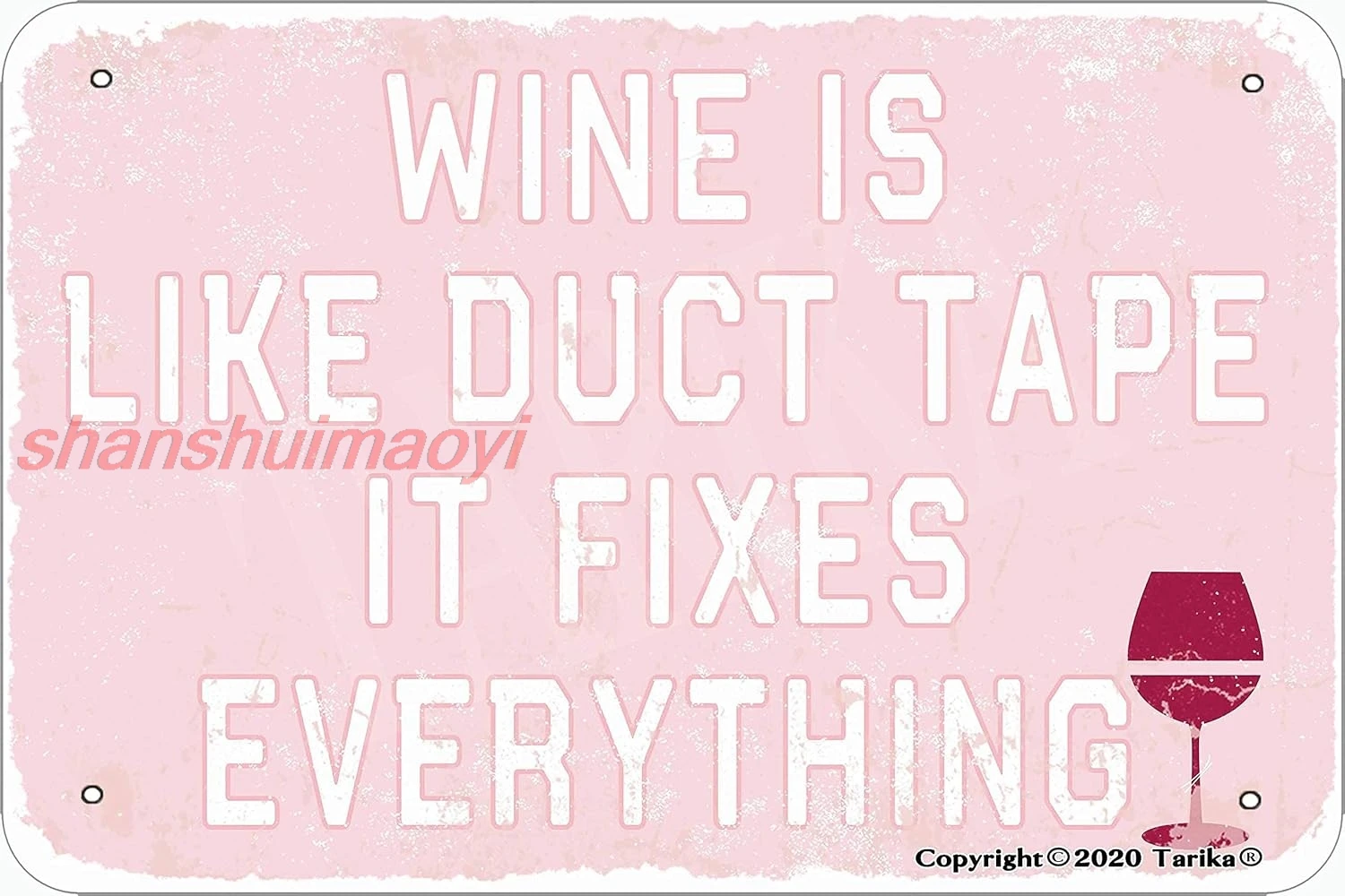 BIGYAK Wine is Like Duct Tape It Fixes Everything 20X30 cm Retro Look Metal Decoration Plaque Sign for Home Store Inspirati ALI