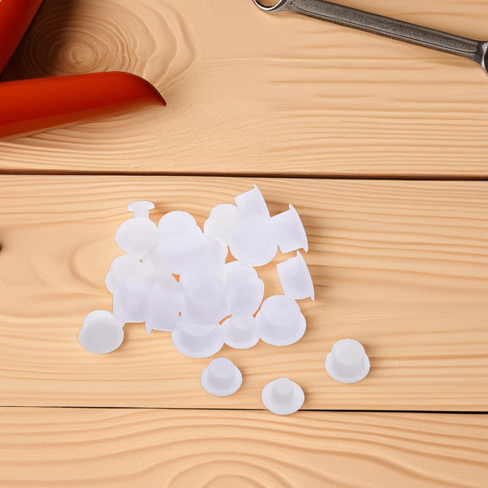 150 Uds. Tapones para orificios de tornillo, tapas redondas de plástico, cubiertas de bisagras para puertas de armarios y muebles, diseño versátil, estético y práctico