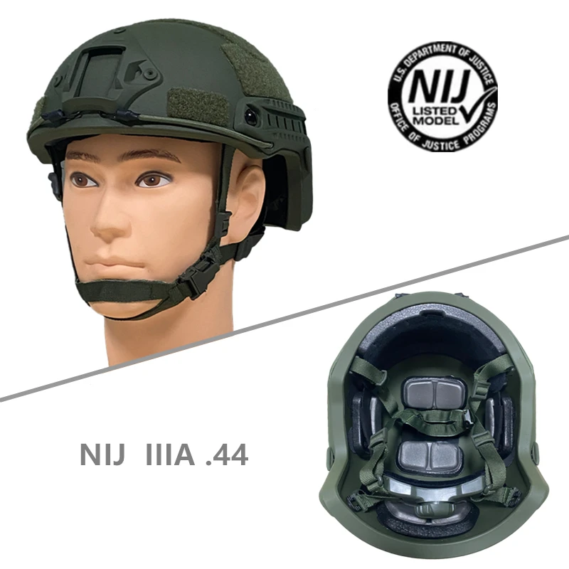 ACH high shear Combat helmet, NIJ IIIA fast Bulletproof vest, armor, aramid core, safety hood