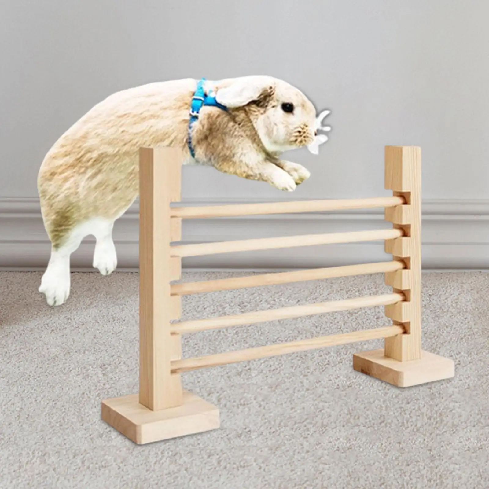 Jump Bar Equipment Bunny Toy Adjustable Height for Bunny Pet