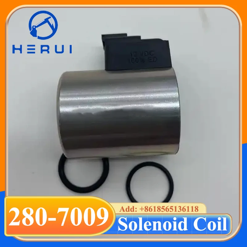 High Quality Stop Solenoid Valve Coil 280-7009 2807009 for Caterpillar Backhoe Loader 416E 414E Hydraulic Pump Solenoid Coil