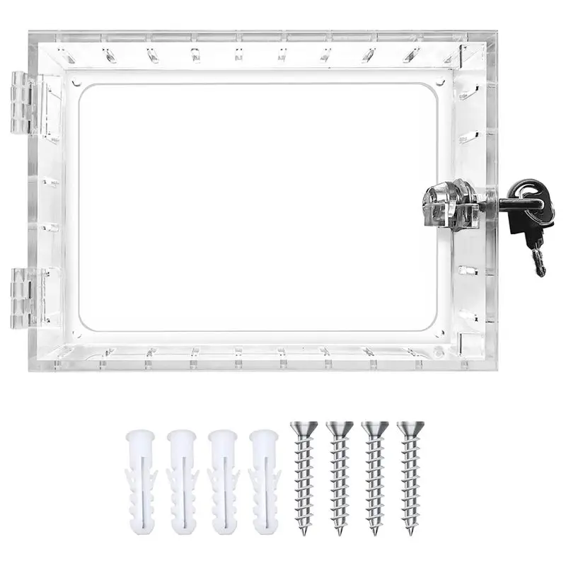 GTS Universal Thermostat Lock Box with Key,Clear Thermostat Guard for Thermostat on Wall.5 inch Hx4.72 inch Wx1.65 inch D
