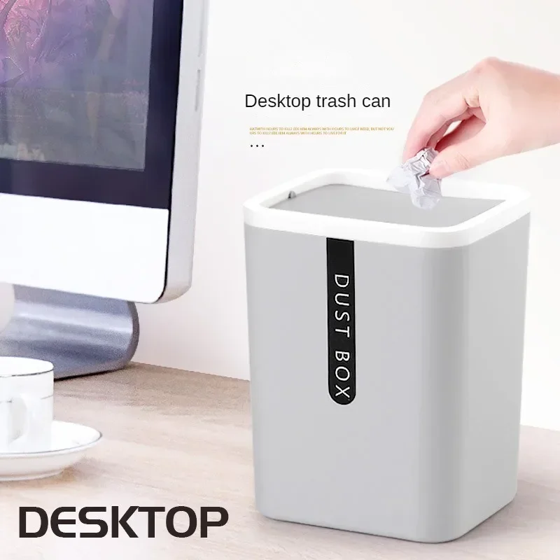 Creative Mini Small Waste Bin Desktop Garbage Basket Home Table Plastic Office Supplies Trash Can Dustbin Sundries Barrel Box