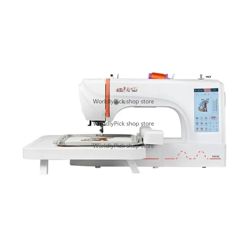 Single Head Embroidery Machine Computerized Home Embroidery Machine Come with Threads Stabilizer Bobbins