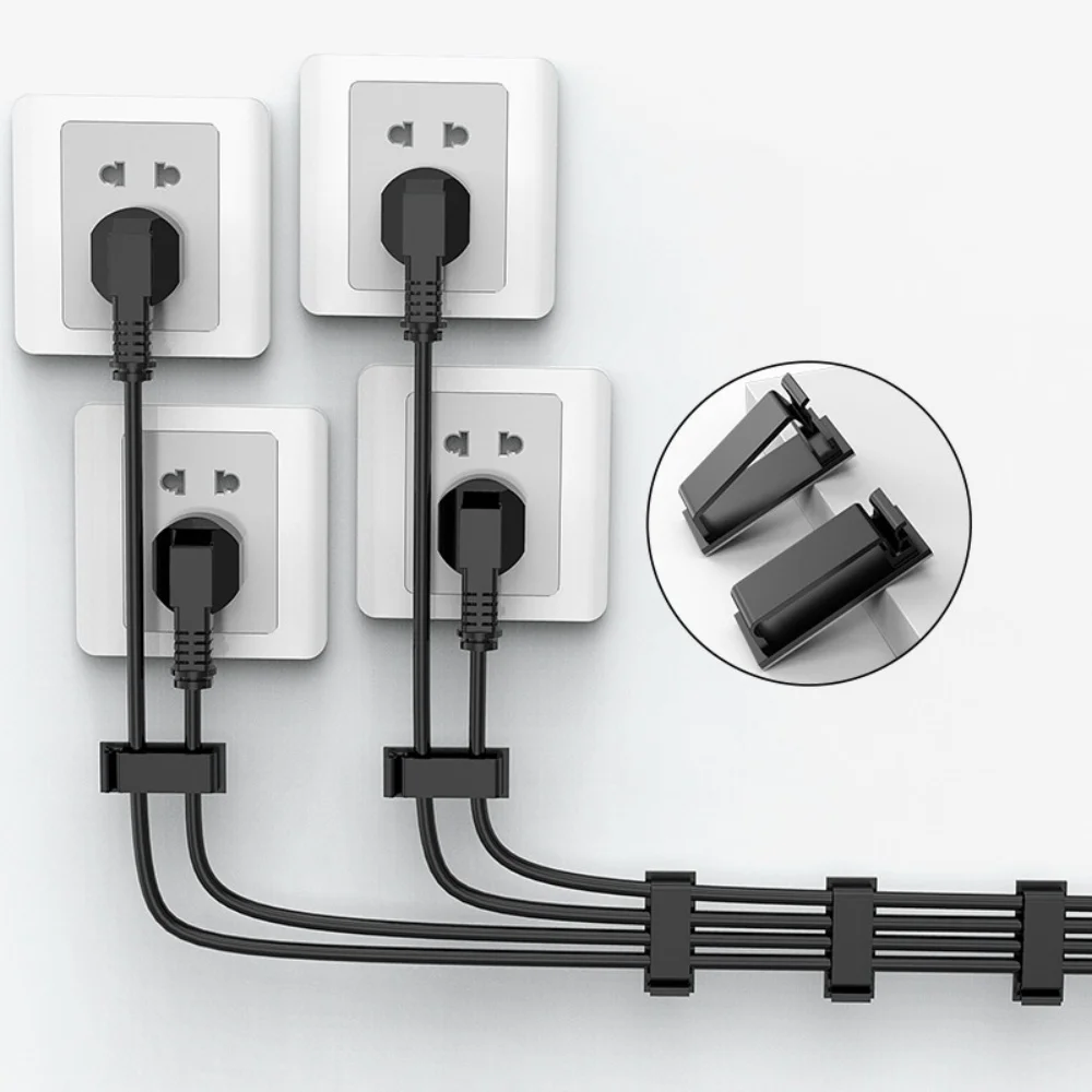 Self-adhesive Cable Organizer Cable Clamp Clips Holder Clamp Management Car USB Data Cable Decorative Cord Winder Manager