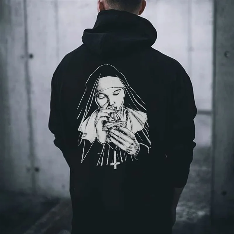 

2024 Hottest Weird Pattern Printed Hipster High Street Corridos Hoodies Men Clothing Hoodies New Design Street Style Hoodie