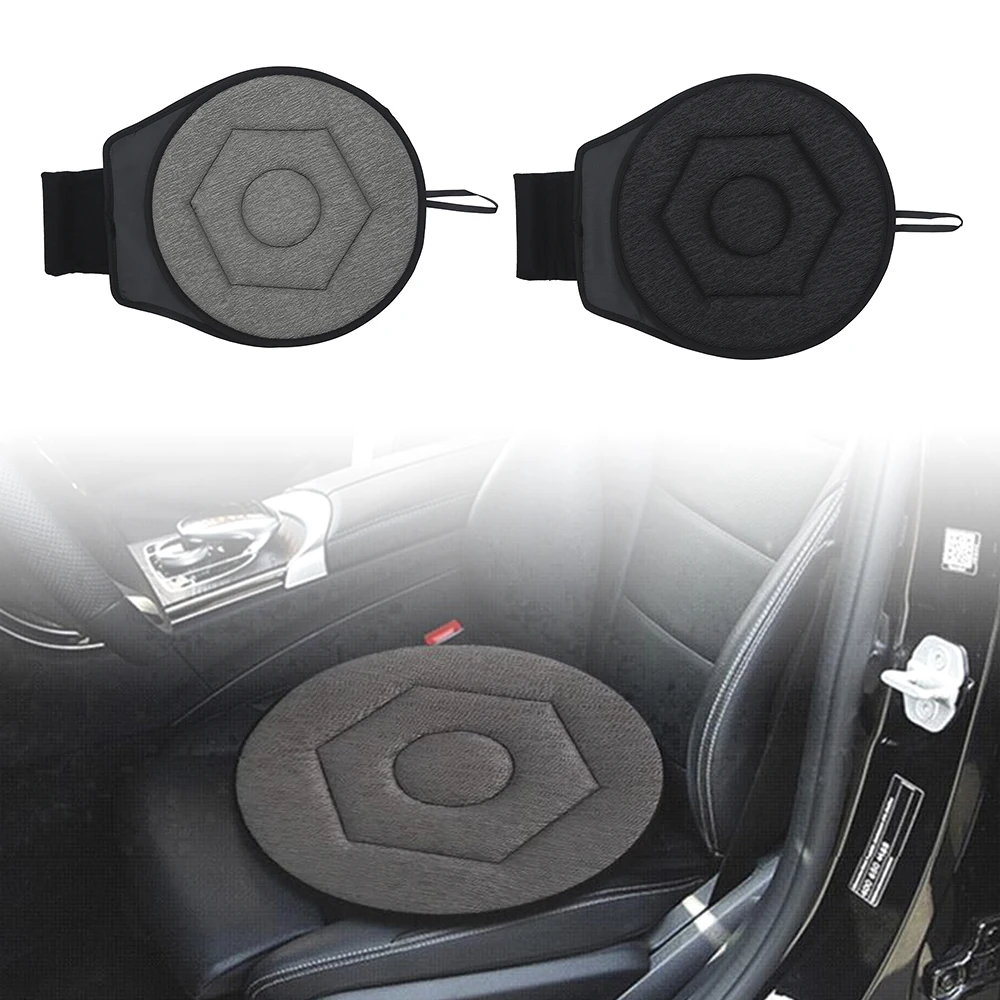 Car Seat Cushion Rotating Car Seat Pad Anti-slip Universal Mobility Aid Chair Seat Breathable Pad for Vehicle Car Seat Cushion