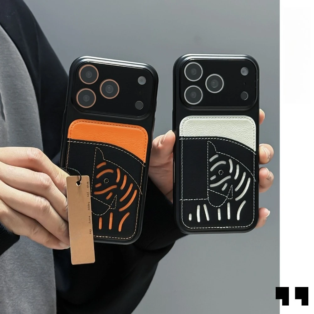 

For iPhone 17 Pro Max Case Black White Horse Wallet Card Holder Shockproof Soft Edge Luxury Compatible with iPhone 16 15 14 13