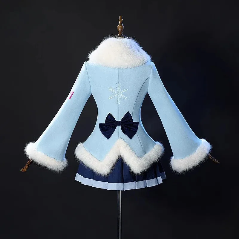 2012 سنو ميكو تأثيري ازياء معطف الصوف تنورة أنيمي دور اللعب موحدة هالوين كرنفال خلع الملابس للنساء الفتيات eo]5