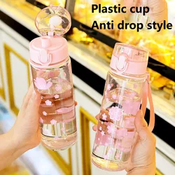 500ML 1000ML cute water Bottle Portable Drink Gym Crystal Bottle For Bottled Water Sports Tea Milk man girl my Nutrition Bottles