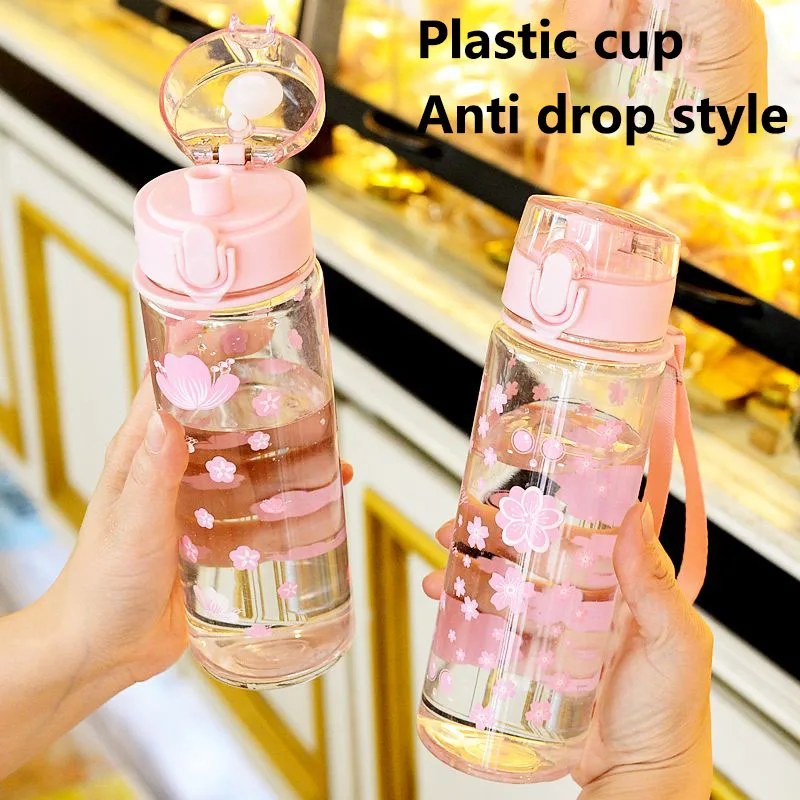 500ML 1000ML cute water Bottle Portable Drink Gym Crystal Bottle For Bottled Water Sports Tea Milk man girl my Nutrition Bottles