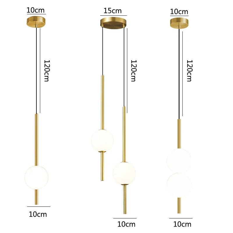 Imagem -06 - Simples Bola de Vidro Luzes Pingente Nordic Bedside Longa Linha Pendurado Lâmpada Decoração Moderna Restaurante