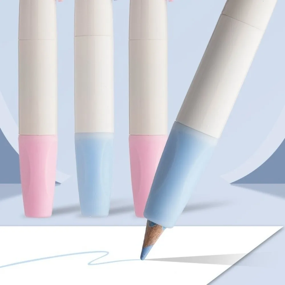 New Ergonomic Grip Trainer with Push Button Non-slip Aid Reusable Pencil Extender Handwriting Training Tool