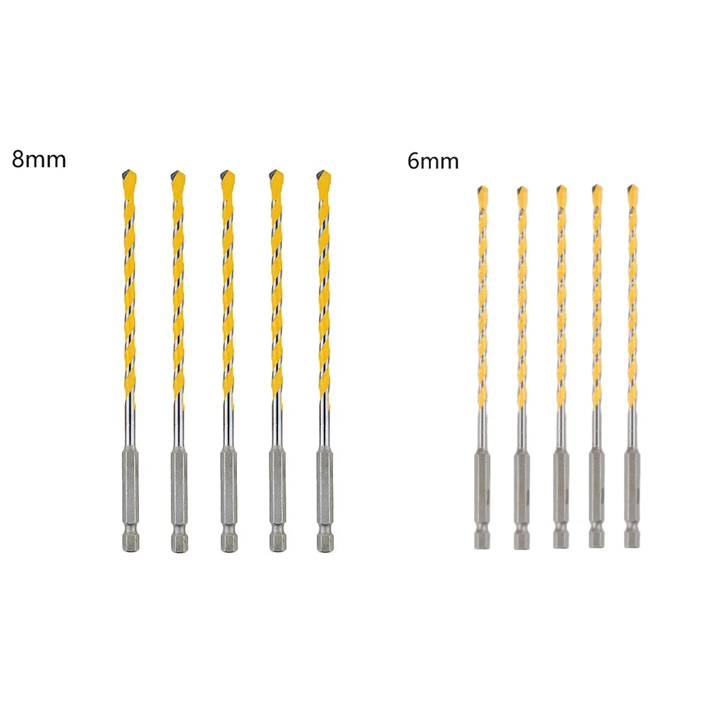 5PC Hex Shank Length 160mm Tungsten Carbide Drill Bit For Masonary Concrete Brick Stone For Granite Concrete