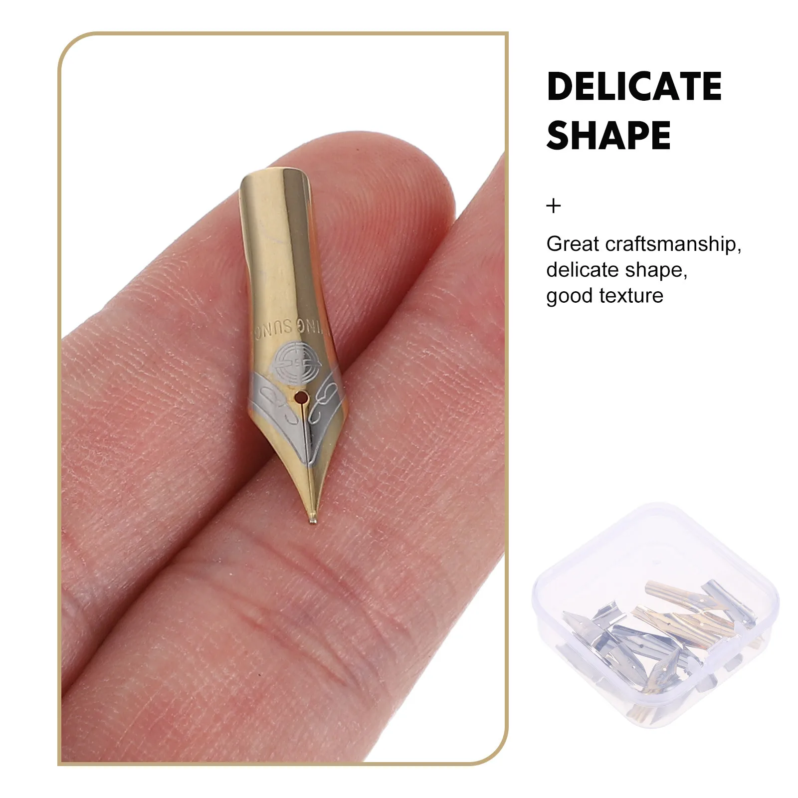 20 pçs universal aço caneta fonte nibs substituição dicas de metal fino caligrafia escrita pintura assinatura caneta reposição acessórios