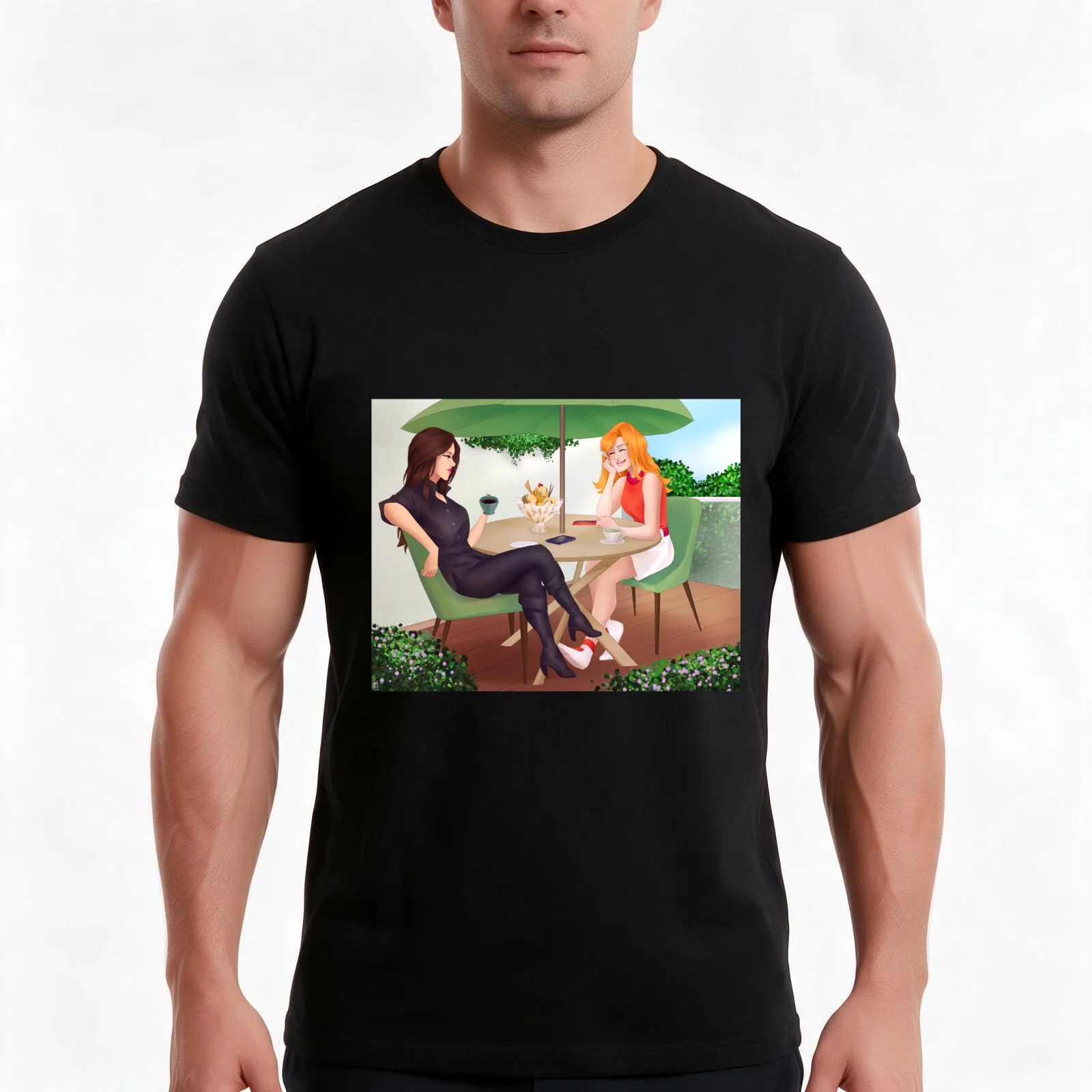 Vanessa and Candace T-Shirt, Summer Casual Cotton Tee, Oversized Streetwear Tops, Vintage Graphic Print, Loose Fit Short Sleeve
