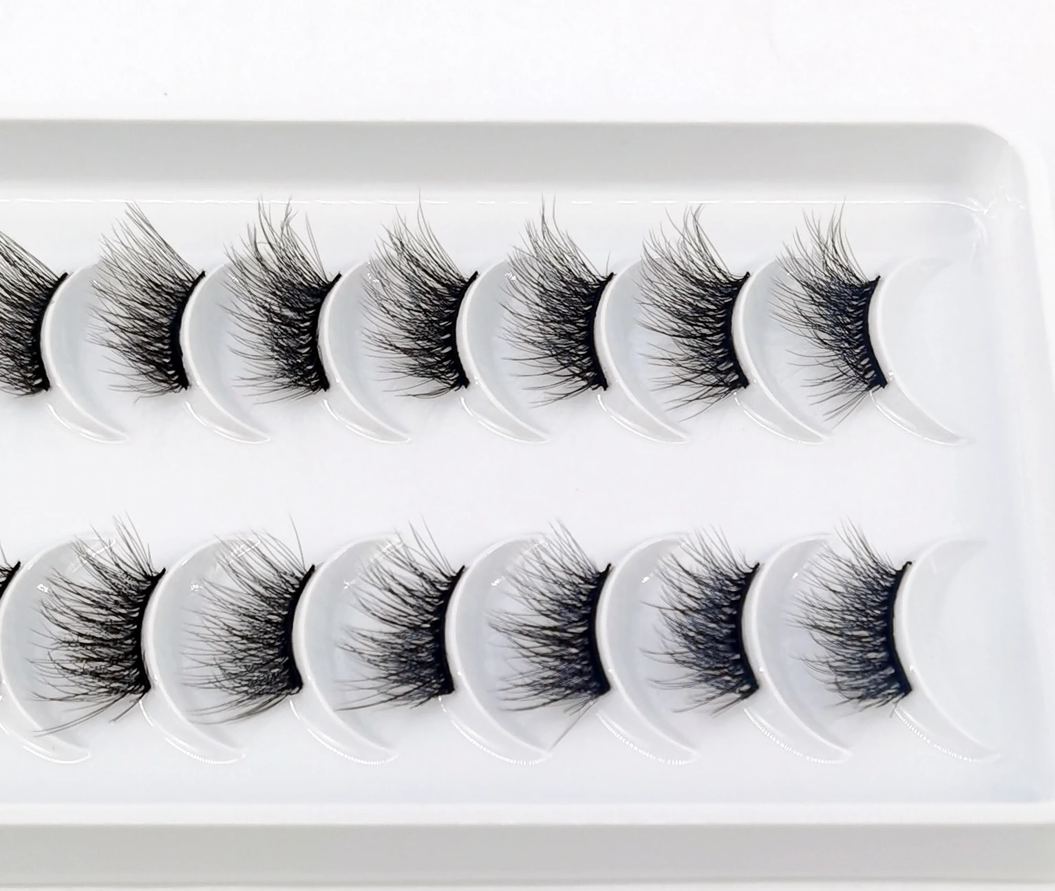 HBZGTLAD 10 Pairs Crisscross Half Eye Lashes Natural False Eyelashes Handmade Faux 3D Mink Lashes Makeup Tools Eyelash Extension